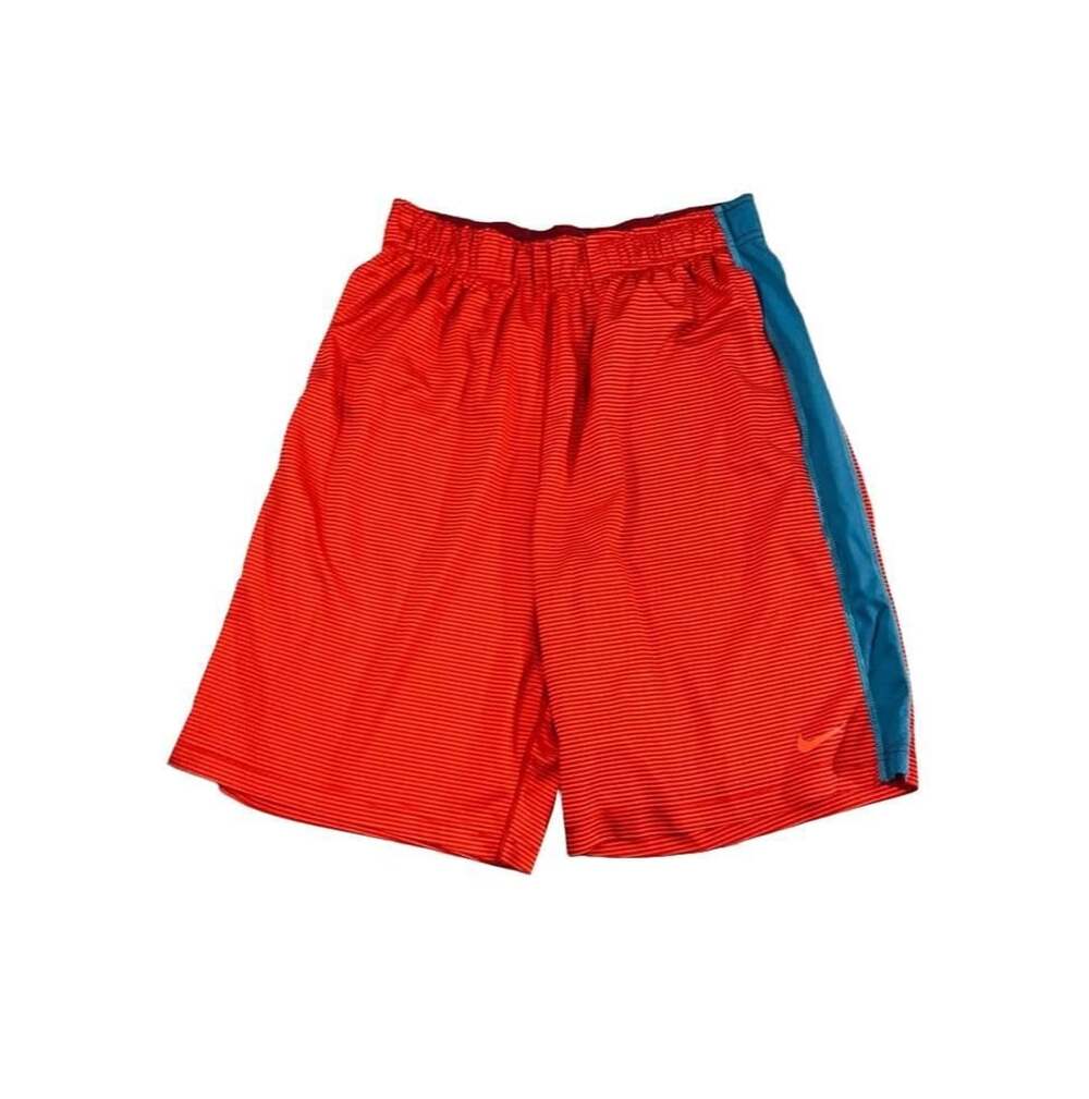 Nike Fly Shadow Dri-Fit Mens Red Striped Basketball Training Shorts